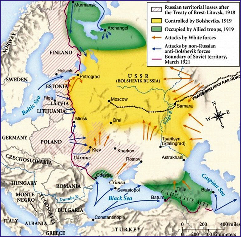 Russian Revolution maps
