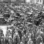 Prisioneros de guerra rusos después de la batalla de Tannenberg, 1914.